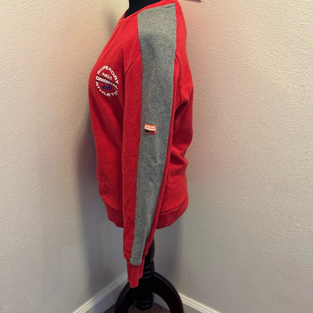 2 FOR $20 Superdry Men's Crewneck Stadium Sweatshirt Pull Over Red Gray M $75 - Picture 4 of 11